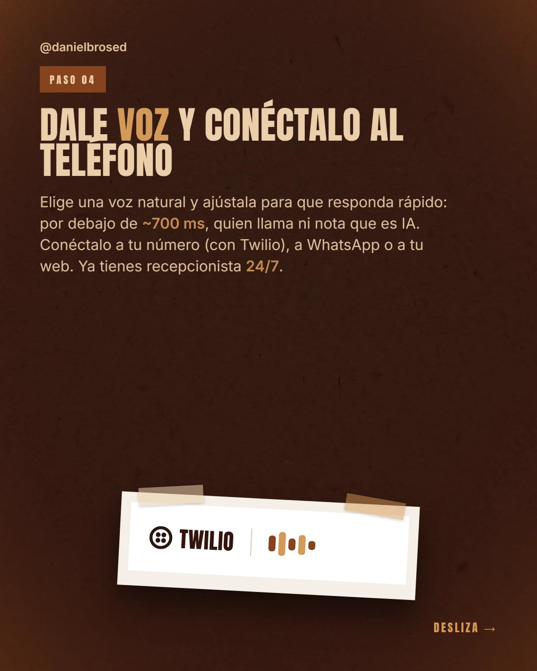 Paso 4: darle voz y conectarlo al teléfono