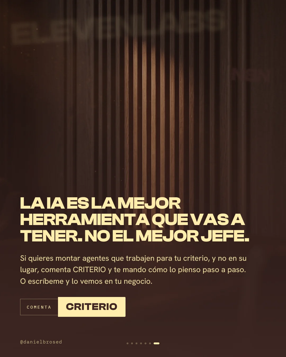Llamada a la acción: comenta CRITERIO