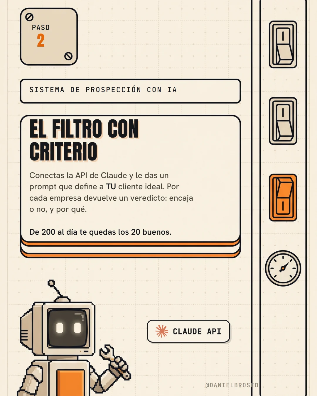 Paso 2: filtrar con criterio usando la API de Claude