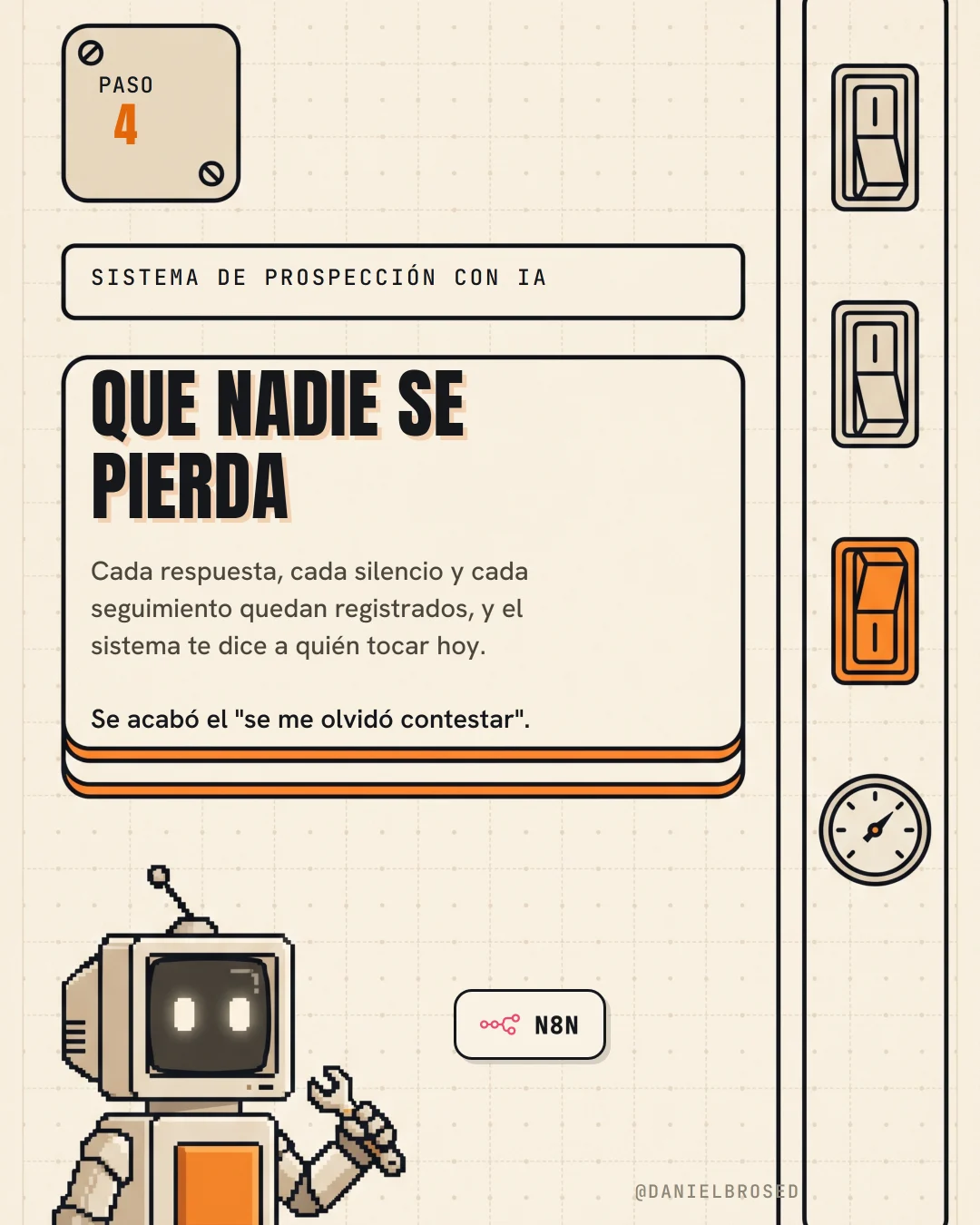 Paso 4: seguimiento para que no se pierda ningún contacto