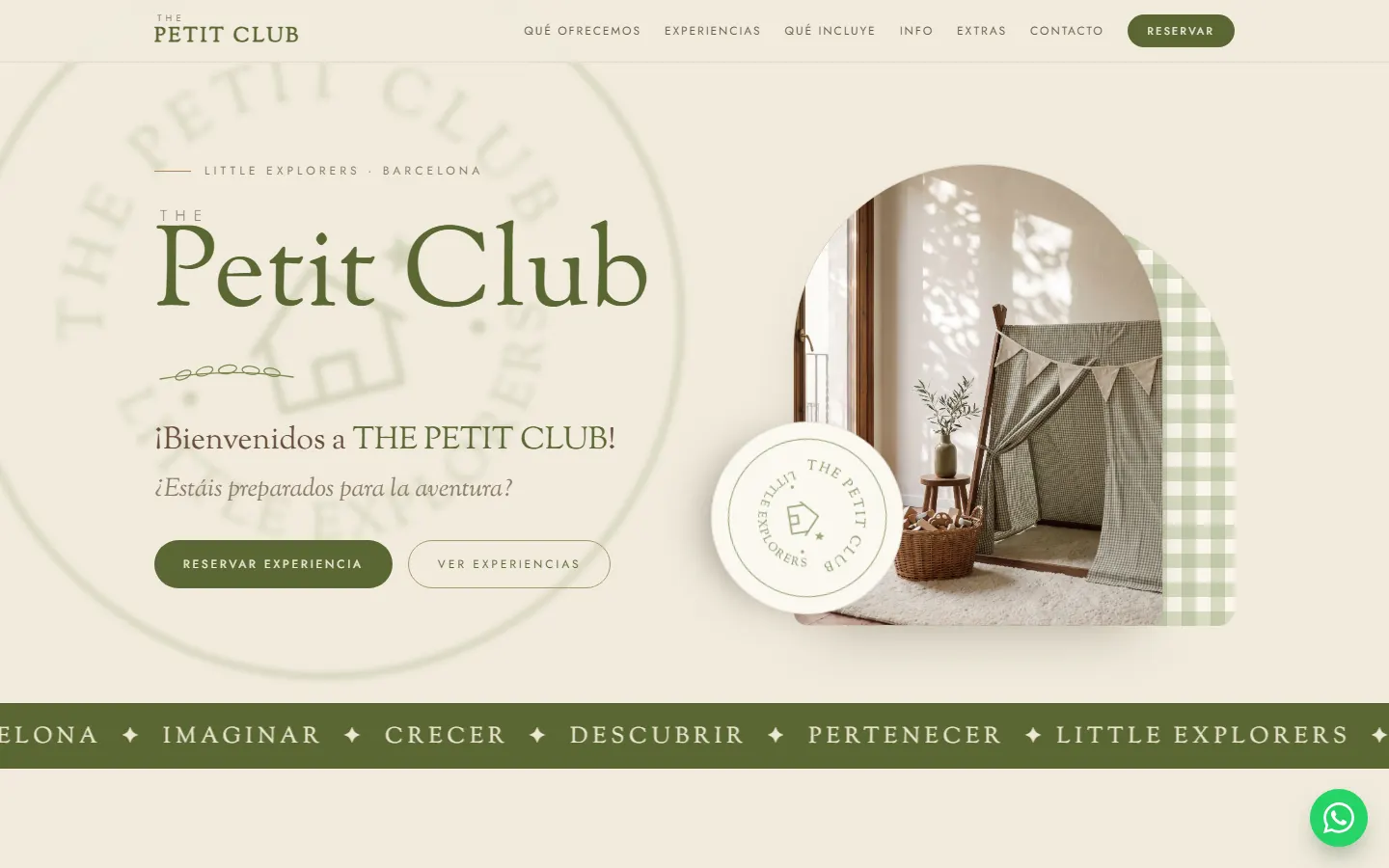 The Petit Club: Web de servicios