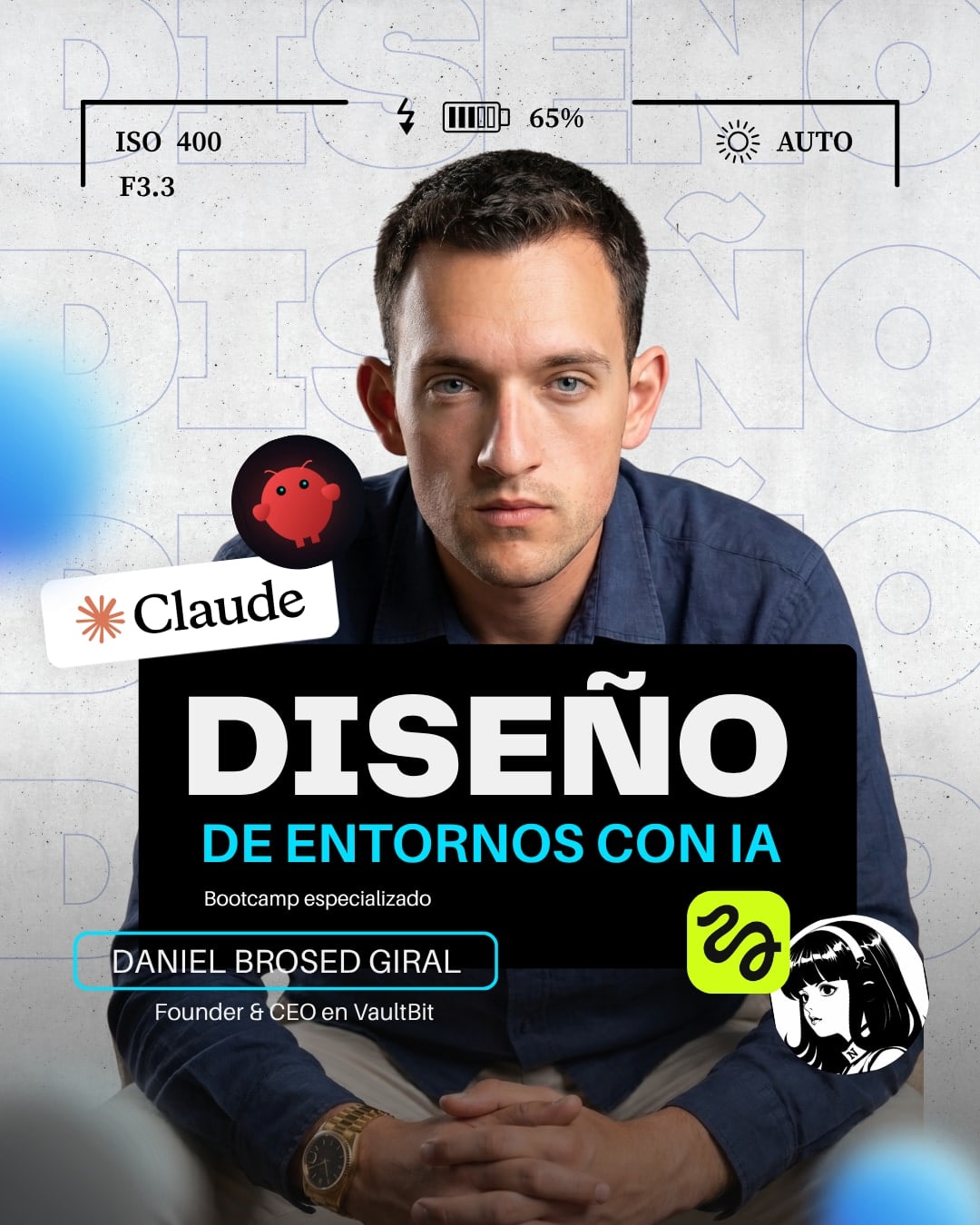 Portada del programa Bootcamp especializado · Diseño de entornos con IA, con Daniel Brosed